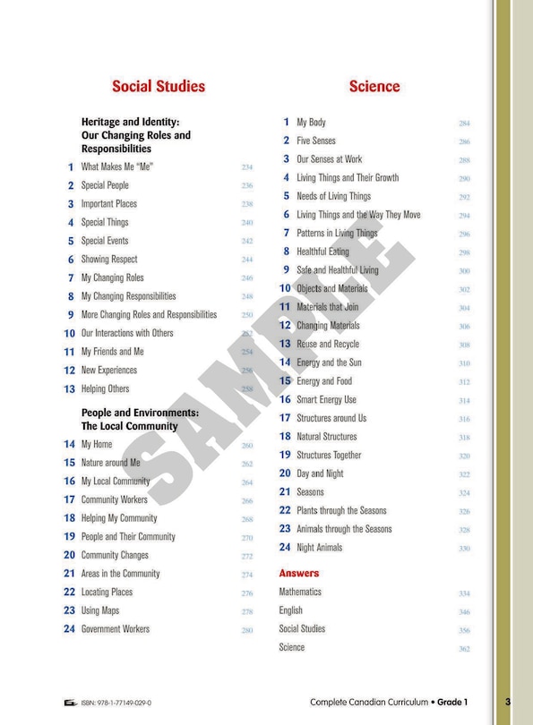 Sample content 5_Complete Canadian Curriculum: Grade 1 (Enriched Edition)