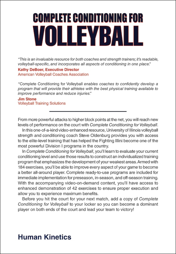 Couverture arri&egrave;re_Complete Conditioning for Volleyball