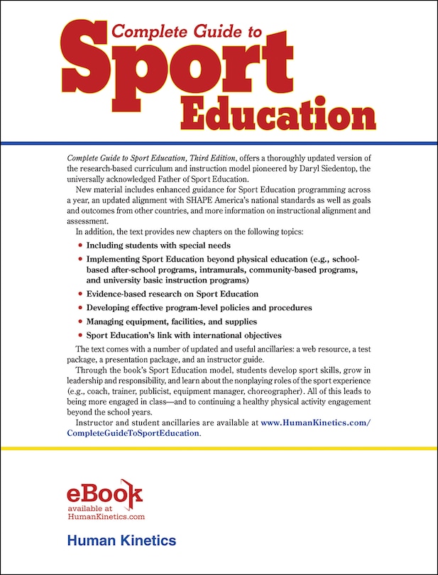 Complete Guide To Sport Education Book By Daryl Siedentop,peter Hastie ...
