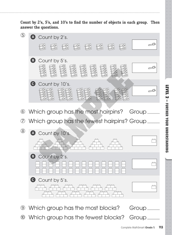 Sample content_Complete MathSmart: Grade 1 (Extensive Edition)