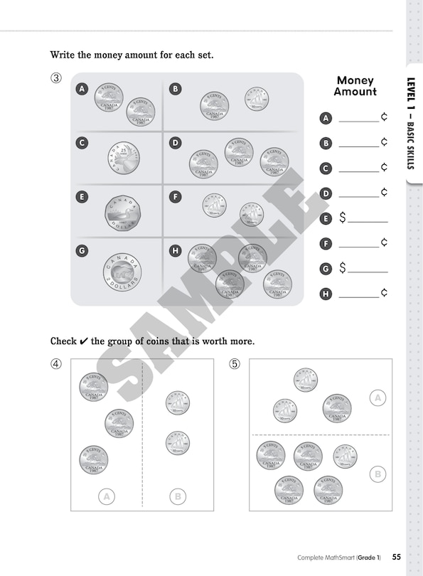 Sample content 3_Complete MathSmart: Grade 1 (Extensive Edition)