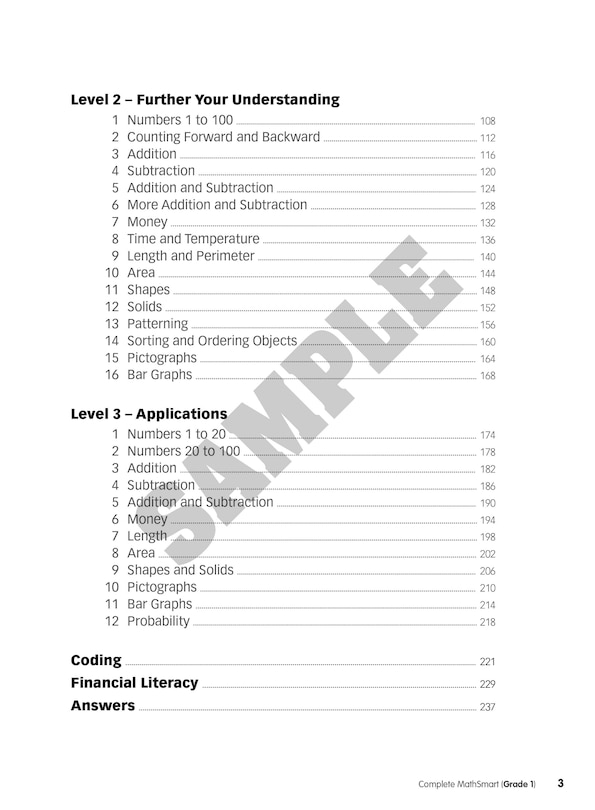 Sample content 5_Complete MathSmart: Grade 1 (Extensive Edition)