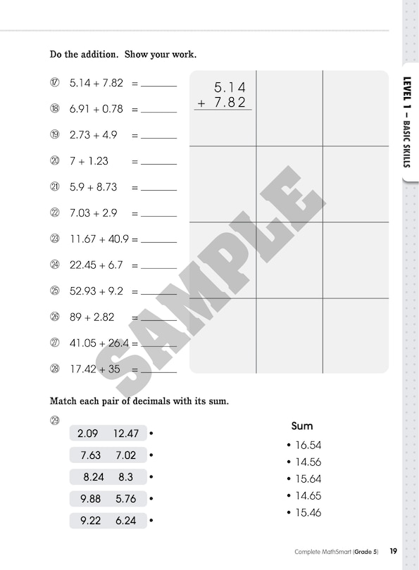 Sample content 3_Complete MathSmart: Grade 5 (Extensive Edition)