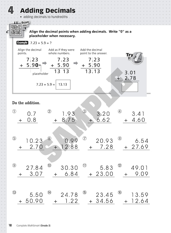 Sample content 4_Complete MathSmart: Grade 5 (Extensive Edition)