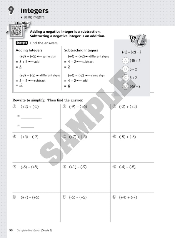 Sample content 4_Complete MathSmart: Grade 8 (Extensive Edition)