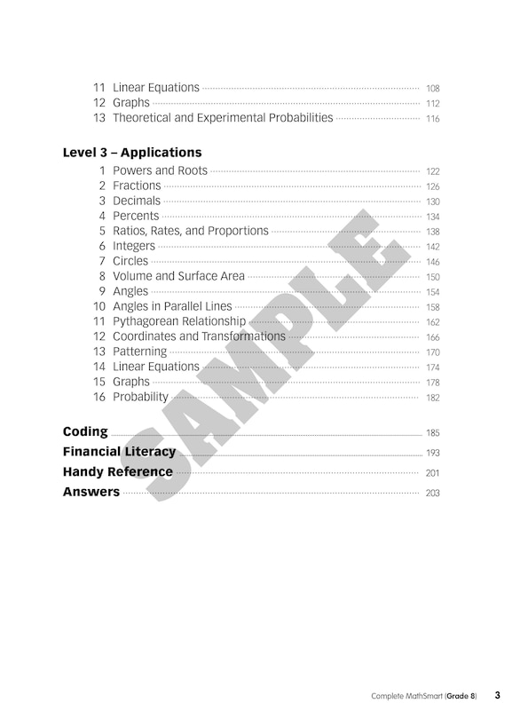 Sample content 5_Complete MathSmart: Grade 8 (Extensive Edition)