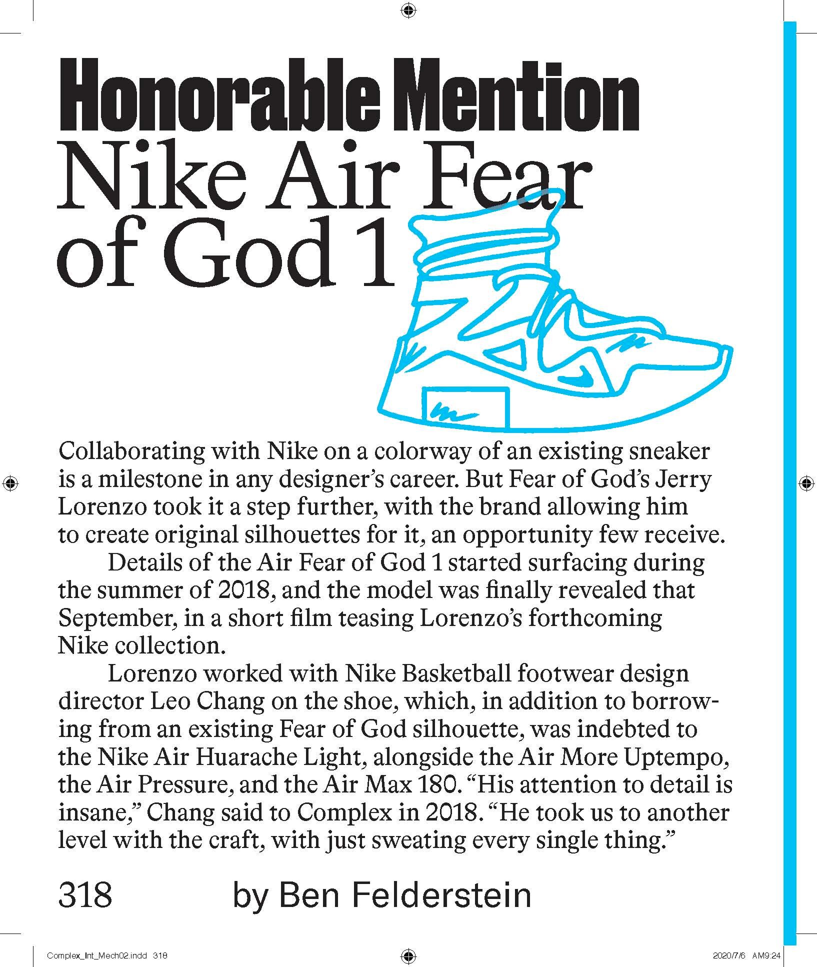 complex sneaker of the year 2020