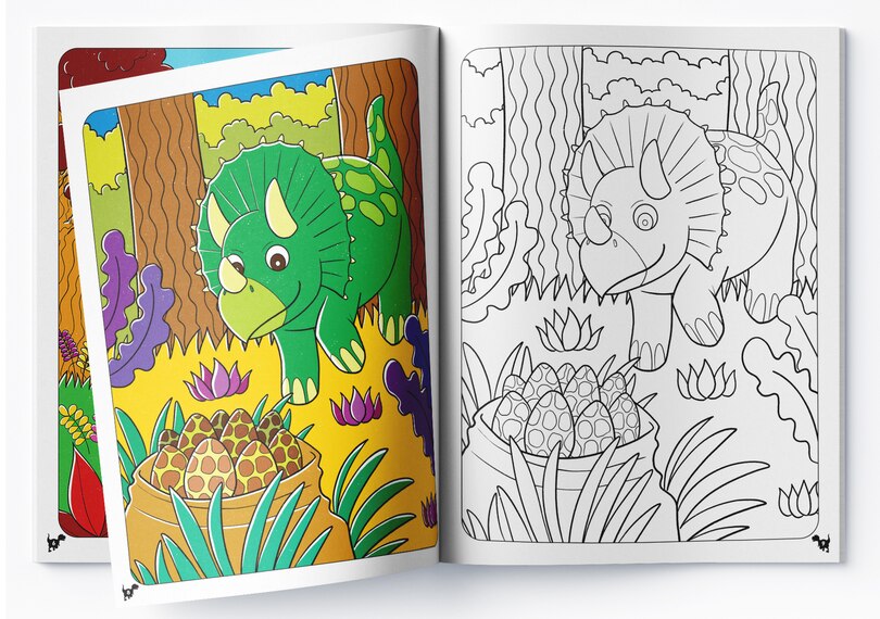 Aper&ccedil;u du contenu 2_Cool Dinosaur Copy Coloring Book For Kids