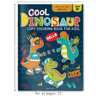 Aper&ccedil;u du contenu 4_Cool Dinosaur Copy Coloring Book For Kids