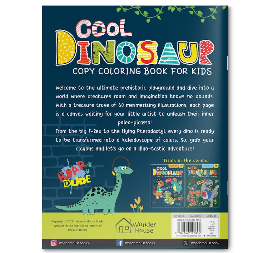 Aper&ccedil;u du contenu 5_Cool Dinosaur Copy Coloring Book For Kids