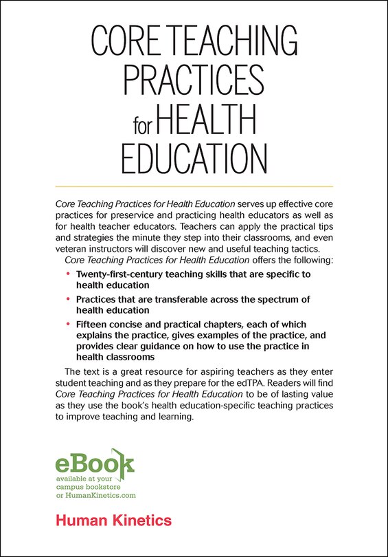 Back cover_Core Teaching Practices For Health Education