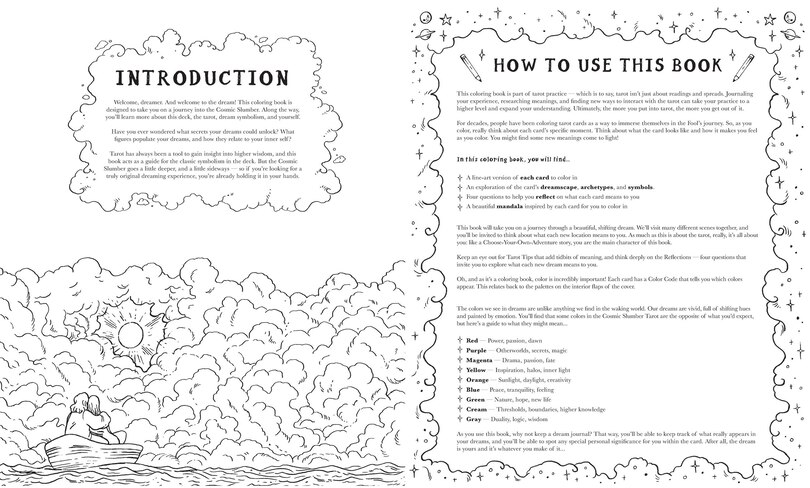 Sample content 2_Cosmic Slumber Tarot Coloring Book