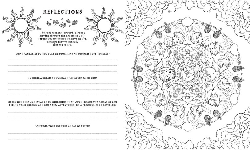 Sample content 5_Cosmic Slumber Tarot Coloring Book
