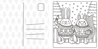 Sample content_Super Cuties: A Cozy Christmas Coloring Book