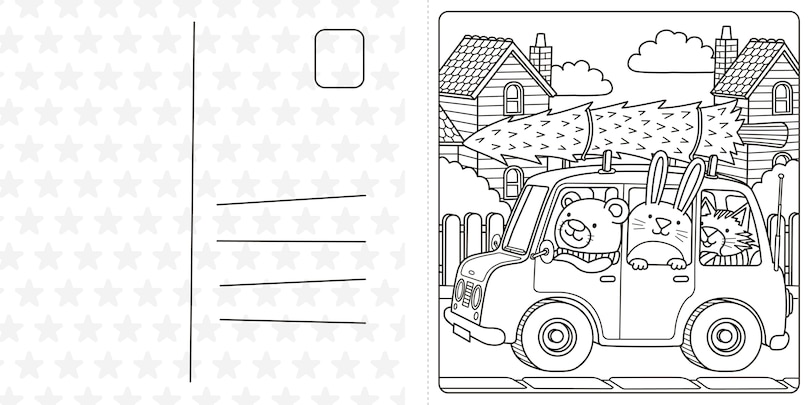 Sample content 3_Super Cuties: A Cozy Christmas Coloring Book