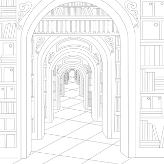 Sample content 3_Cozy Bookshops: Colouring Book