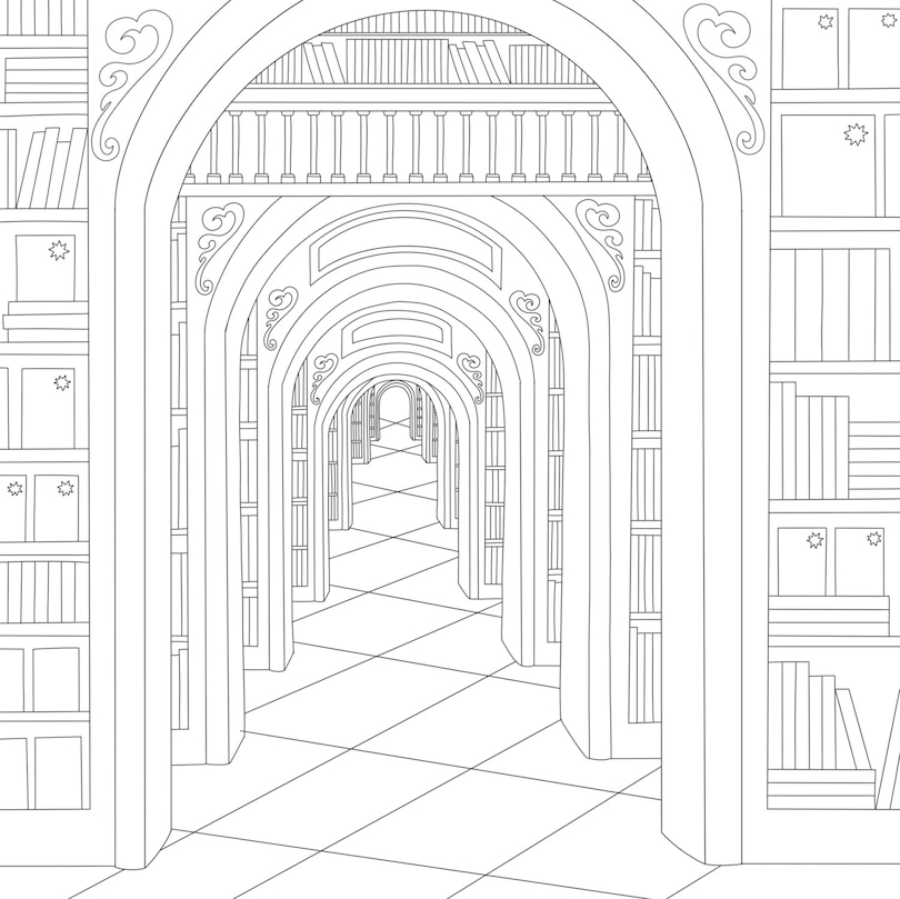 Sample content 3_Cozy Bookshops: Colouring Book