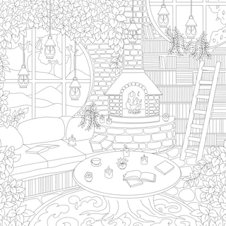 Sample content 5_Cozy Bookshops: Colouring Book