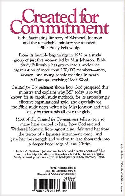 Back cover_Created for Commitment