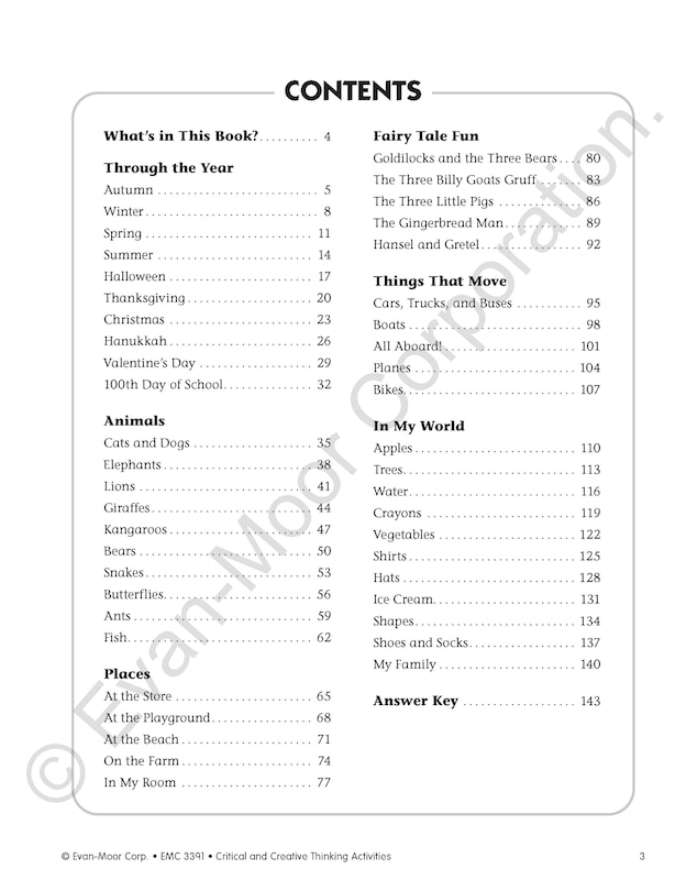 Sample content_Critical and Creative Thinking Activities, Grade 1 Teacher Resource