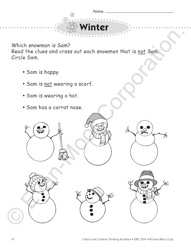 Sample content 2_Critical and Creative Thinking Activities, Grade 1 Teacher Resource