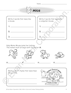 Aperçu du contenu 3_Critical and Creative Thinking Activities, Grade 2 Teacher Resource