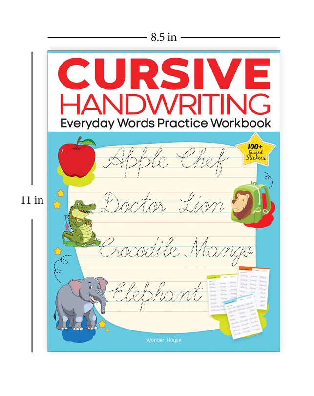 Aper&ccedil;u du contenu 4_Cursive Handwriting - Everyday Words: Practice Workbook For Children