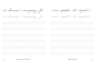 Sample content 3_Cursive Handwriting Workbook: The Declaration of Independence
