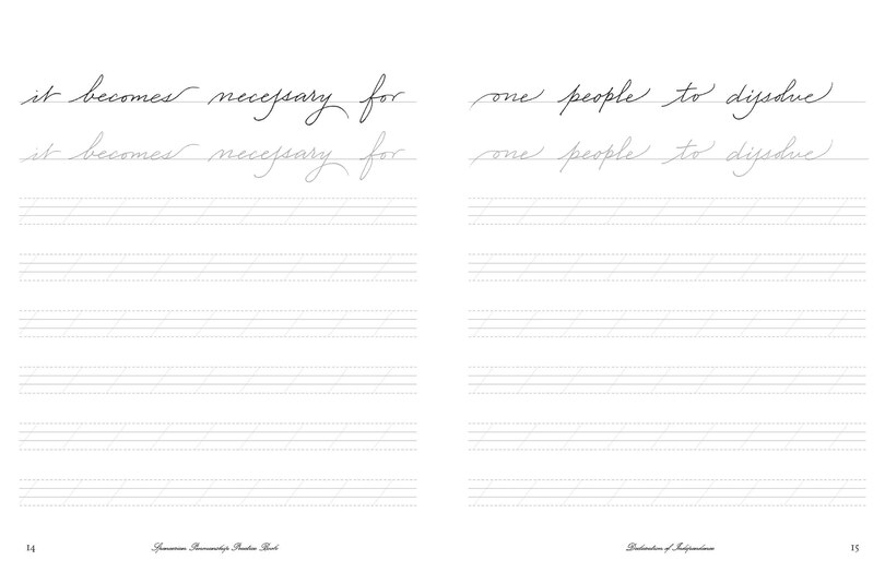 Sample content 3_Cursive Handwriting Workbook: The Declaration of Independence