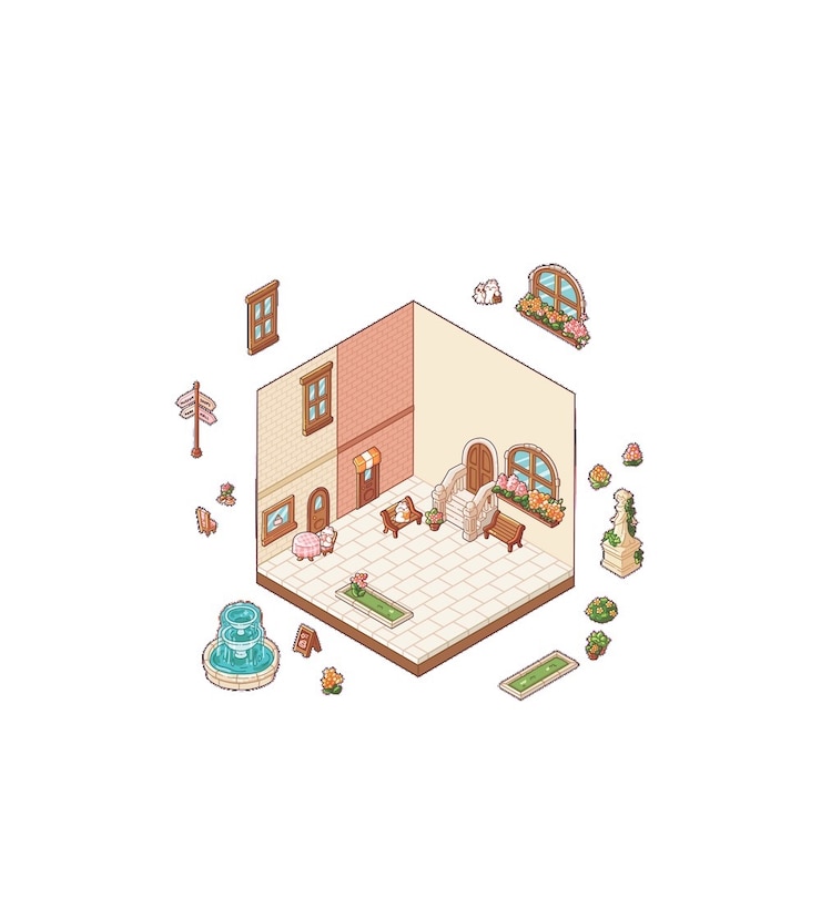 Sample content 2_Cute 'n' Cozy Sticker Therapy: Cute 'n' Cozy Town