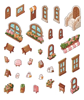 Sample content 3_Cute 'n' Cozy Sticker Therapy: Cute 'n' Cozy Town