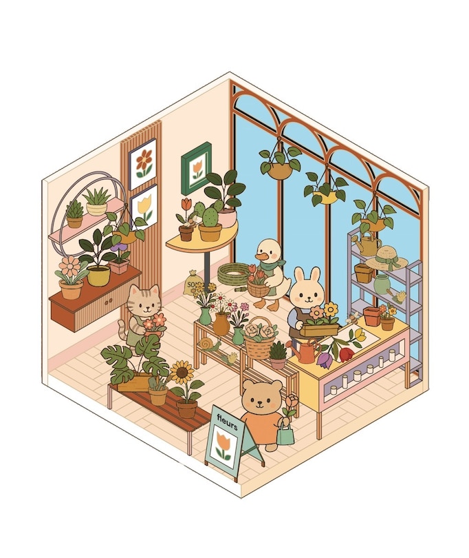 Sample content 5_Cute 'n' Cozy Sticker Therapy: Cute 'n' Cozy Town