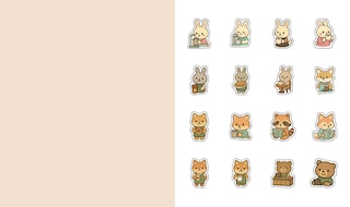 Aper&ccedil;u du contenu_Cute 'n' Cozy Sticker Therapy: Coffee Shops