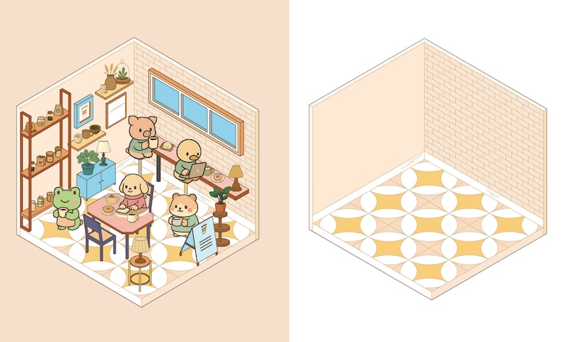 Aper&ccedil;u du contenu 3_Cute 'n' Cozy Sticker Therapy: Coffee Shops