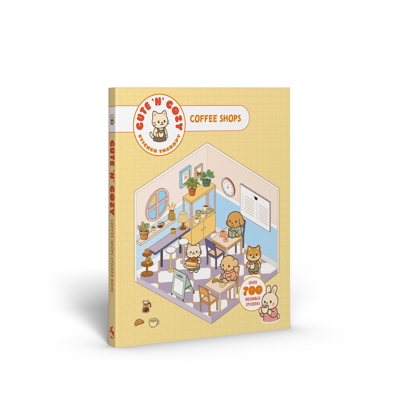 Aper&ccedil;u du contenu 4_Cute 'n' Cozy Sticker Therapy: Coffee Shops