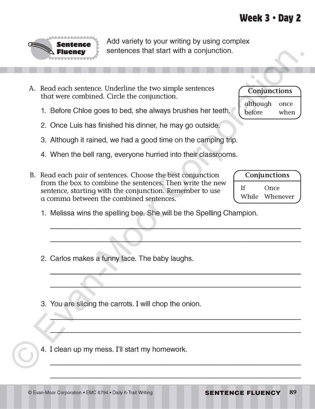 Sample content 2_Daily 6-Trait Writing, Grade 4 Student Edition Workbook (5-pack)