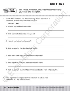 Aperçu du contenu 4_Daily 6-Trait Writing, Grade 5 Student Edition Workbook (5-pack)