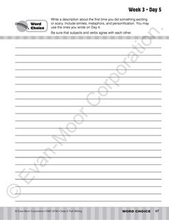 Aperçu du contenu 5_Daily 6-Trait Writing, Grade 5 Student Edition Workbook (5-pack)