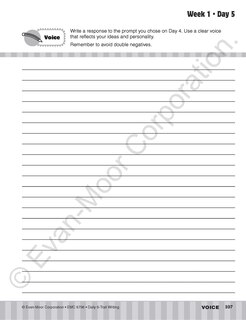 Aperçu du contenu 5_Daily 6-Trait Writing, Grade 6 Student Edition Workbook(5-pack)