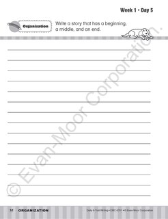 Aperçu du contenu_Daily 6-Trait Writing, Grade 1 Student Edition Workbook