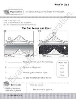 Aperçu du contenu 3_Daily 6-Trait Writing, Grade 1 Student Edition Workbook
