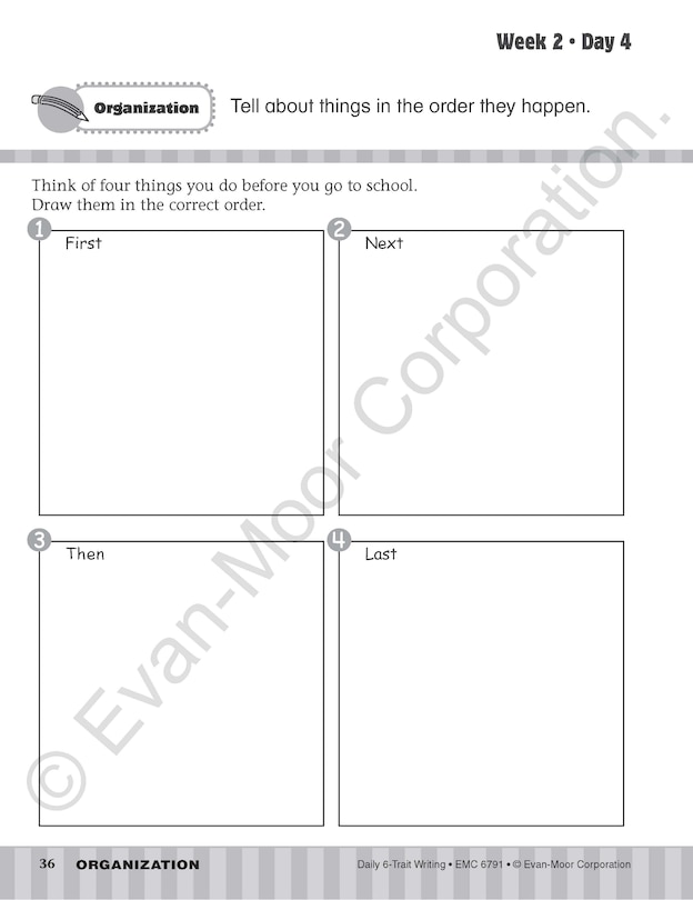 Aperçu du contenu 5_Daily 6-Trait Writing, Grade 1 Student Edition Workbook