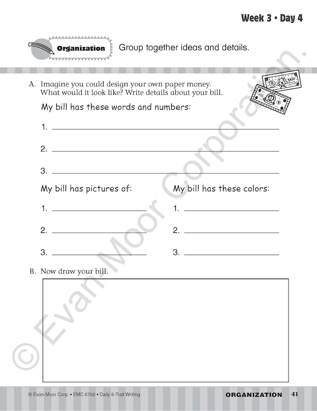 Aperçu du contenu 4_Daily 6-Trait Writing, Grade 2 Student Edition Workbook