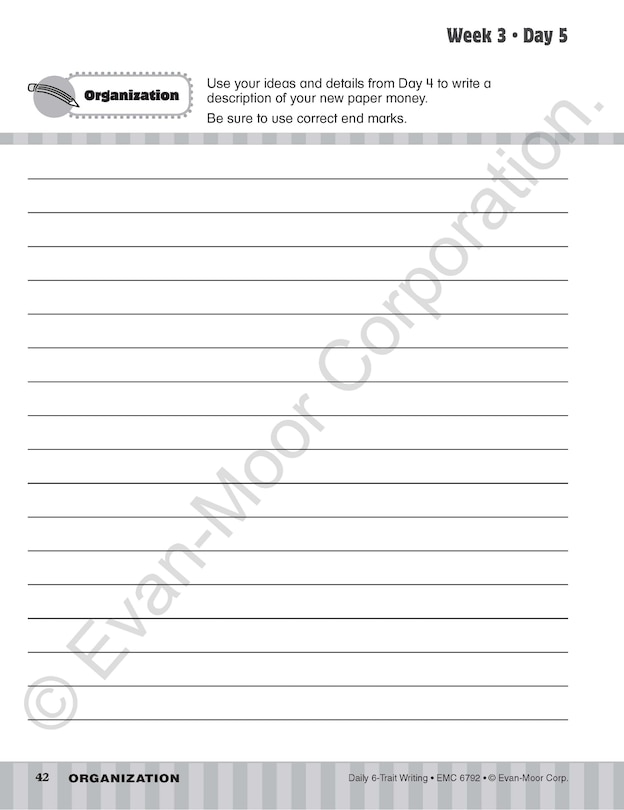 Aperçu du contenu 5_Daily 6-Trait Writing, Grade 2 Student Edition Workbook