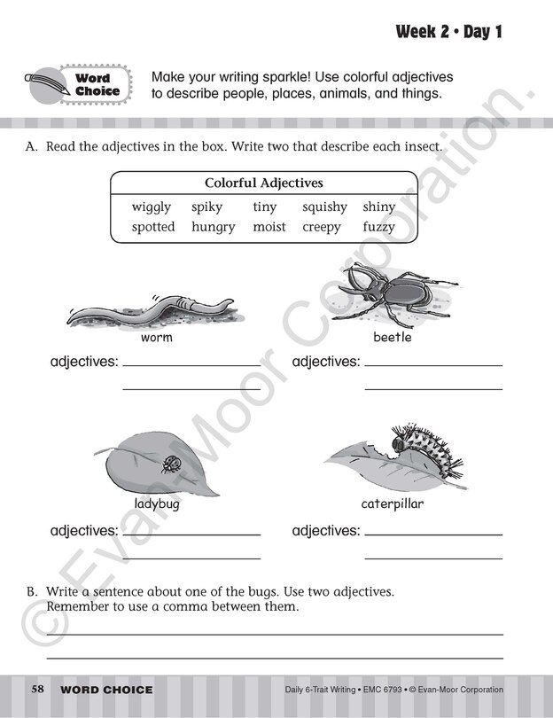 Aperçu du contenu_Daily 6-Trait Writing, Grade 3 Student Edition Workbook