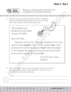 Aperçu du contenu 2_Daily 6-Trait Writing, Grade 3 Student Edition Workbook