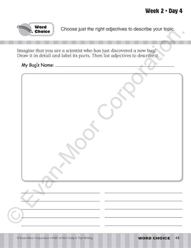 Aperçu du contenu 4_Daily 6-Trait Writing, Grade 3 Student Edition Workbook