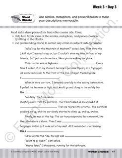 Aperçu du contenu 3_Daily 6-Trait Writing, Grade 5 Student Edition Workbook