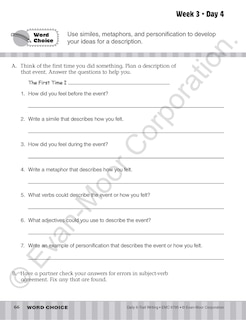 Aperçu du contenu 4_Daily 6-Trait Writing, Grade 5 Student Edition Workbook