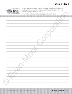 Aperçu du contenu 5_Daily 6-Trait Writing, Grade 5 Student Edition Workbook